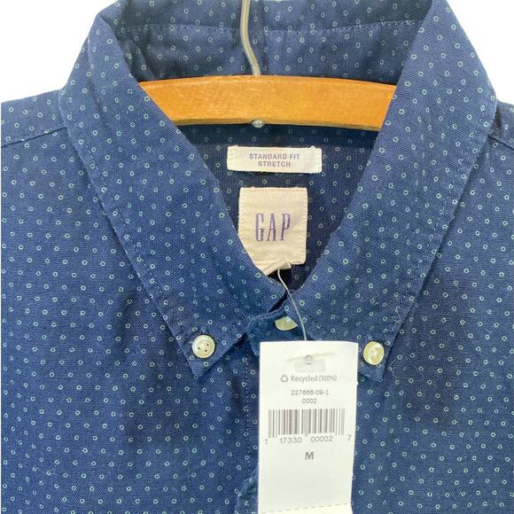 NWT Mens Cotton Button Up Long Sleeve Shirt Medium - Picture 2 of 5